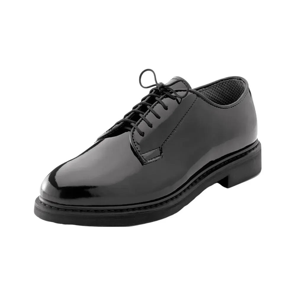 NEW 12 Rothco Uniform Hi-Gloss Black Oxford Mens Dress Shoes